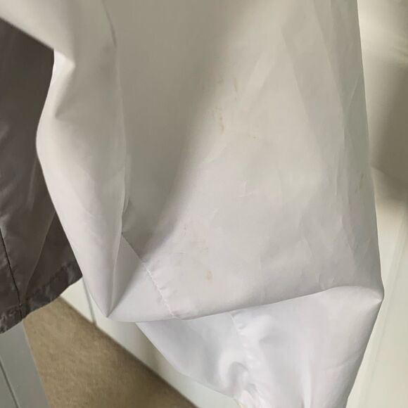 Eddie Bauer White and Gray Windbreaker Jacket - Picture 4 of 7